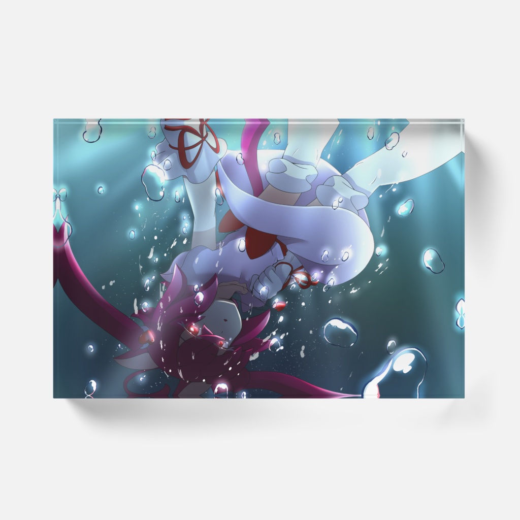 海の中に沈むラブニャン アクリルブロック