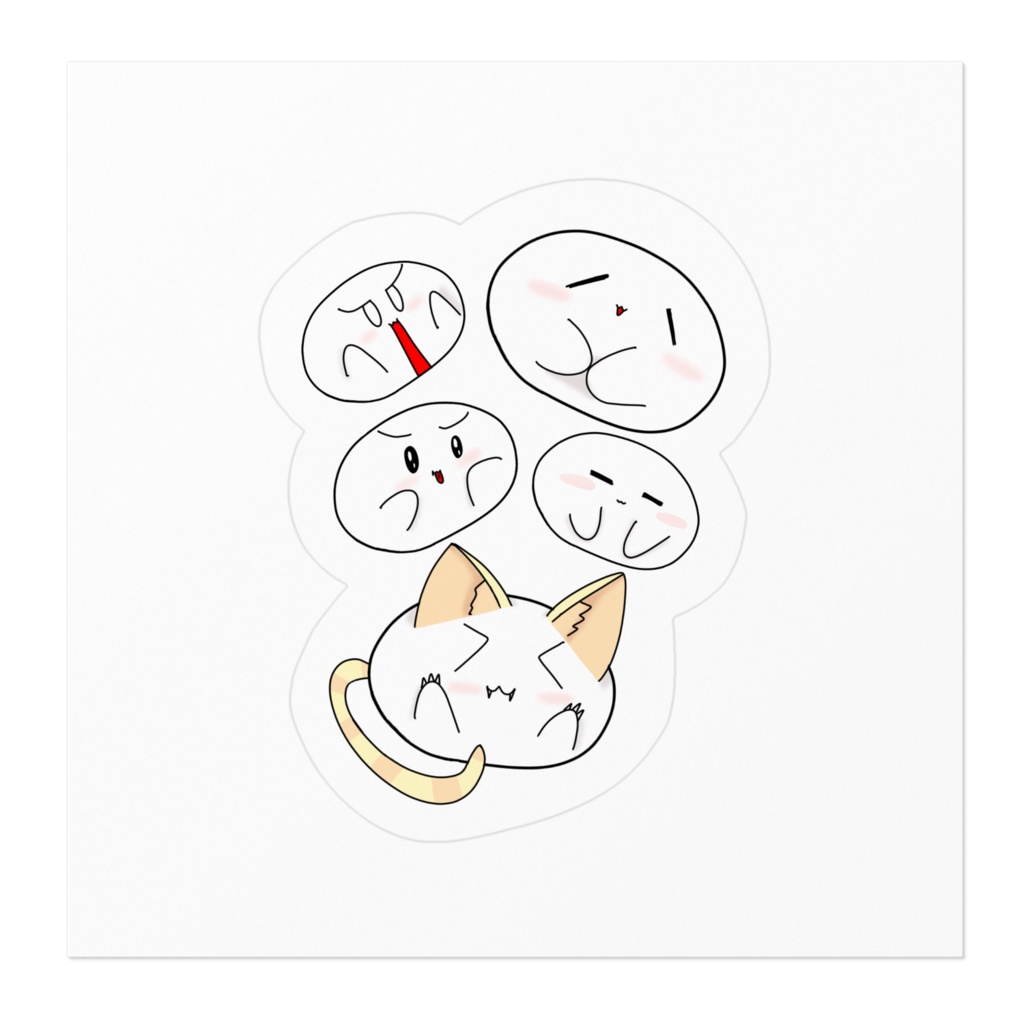 まんじゅうのステッカー