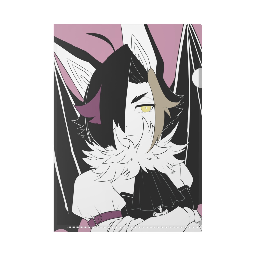 DAC+神奈川事業所キャラモノクロイラスト ~コウモリ~