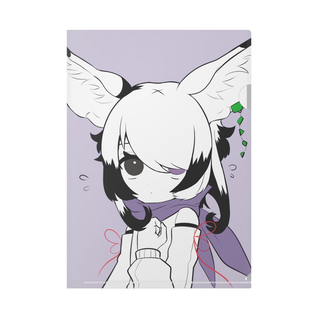 DAC+神奈川事業所キャラモノクロイラスト ~フェネック~