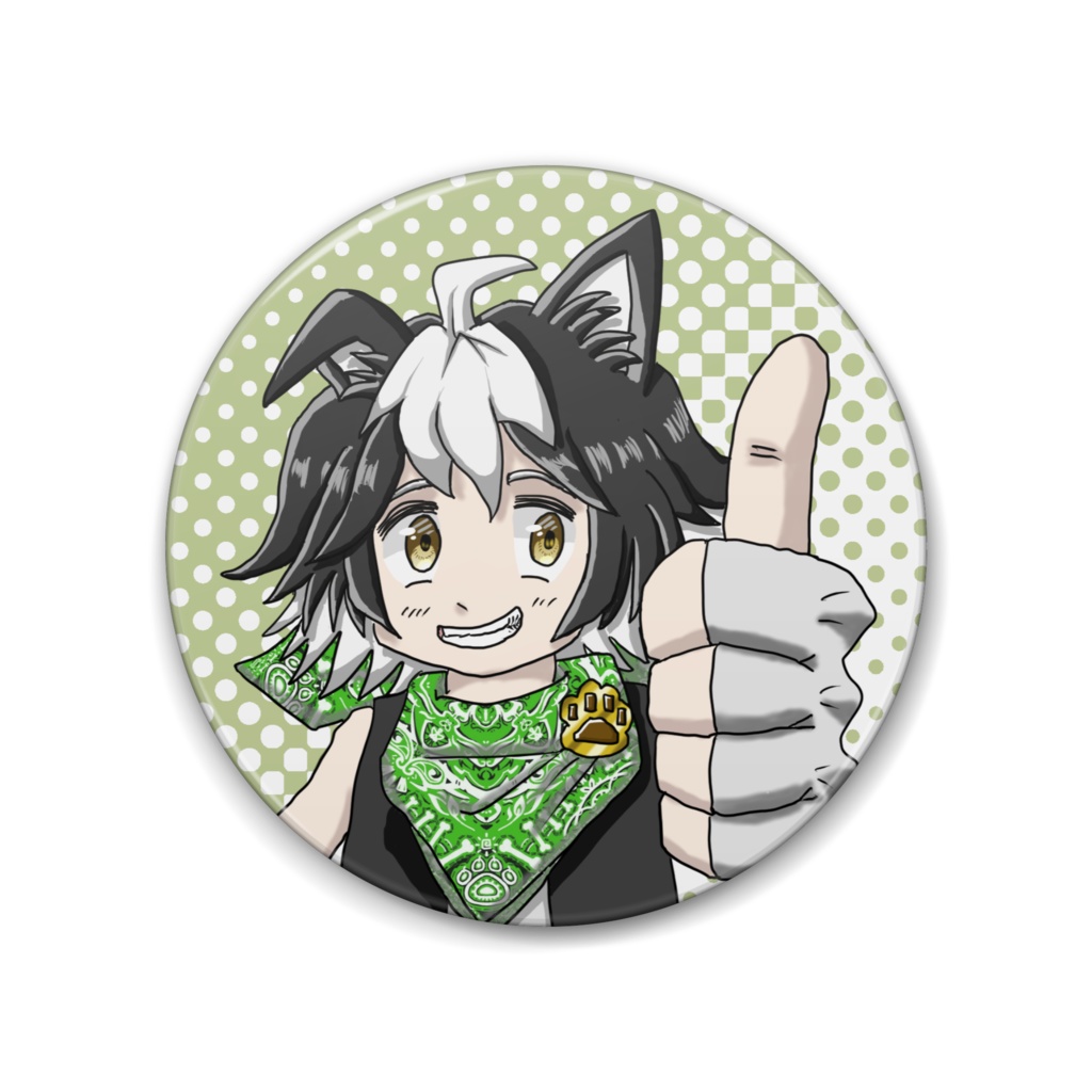 ボーダーコリーくんの缶バッジ