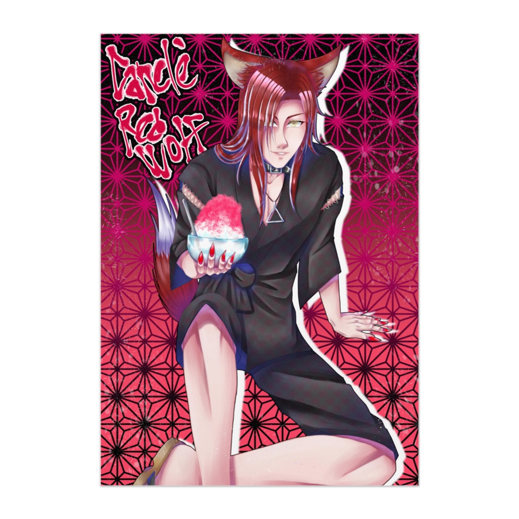 カヌレ甚平衣装イラストパネル