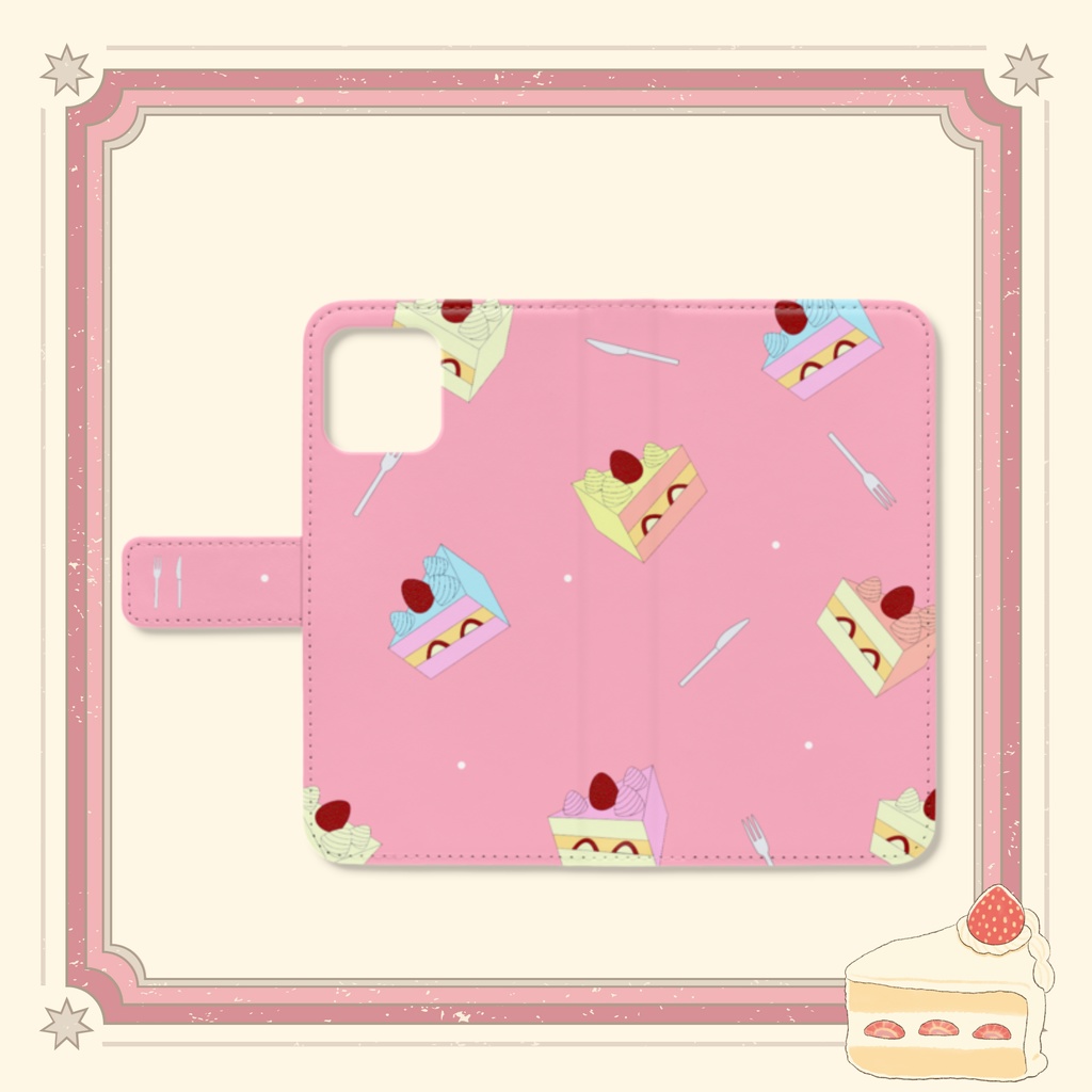 ショートケーキスマホカバー