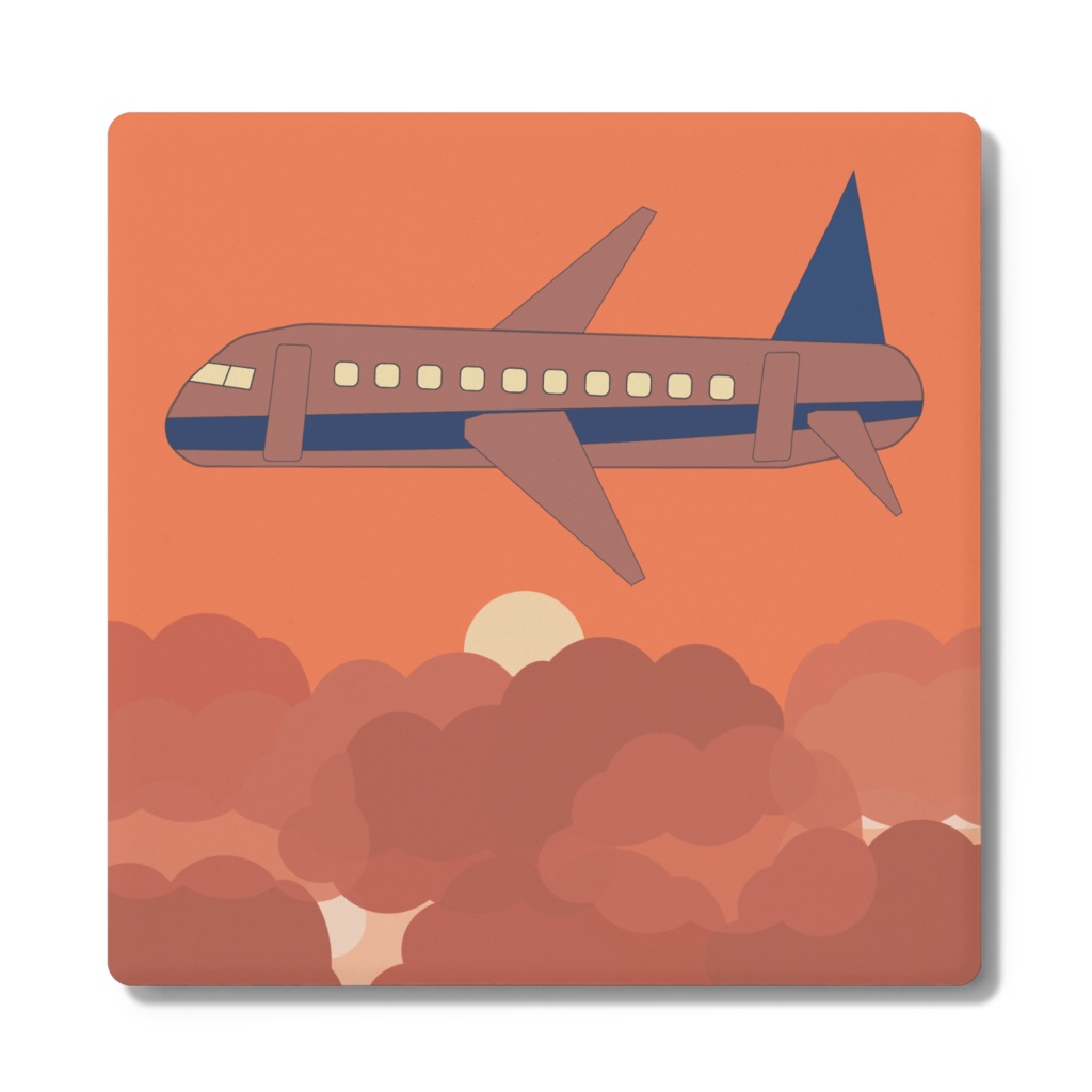 飛行機夕方コースター