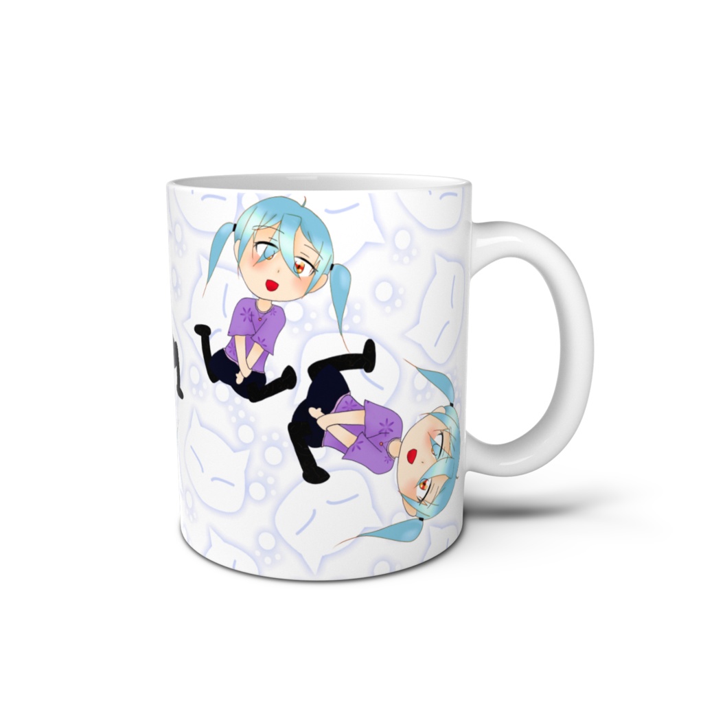 水色っ子のマグカップ
