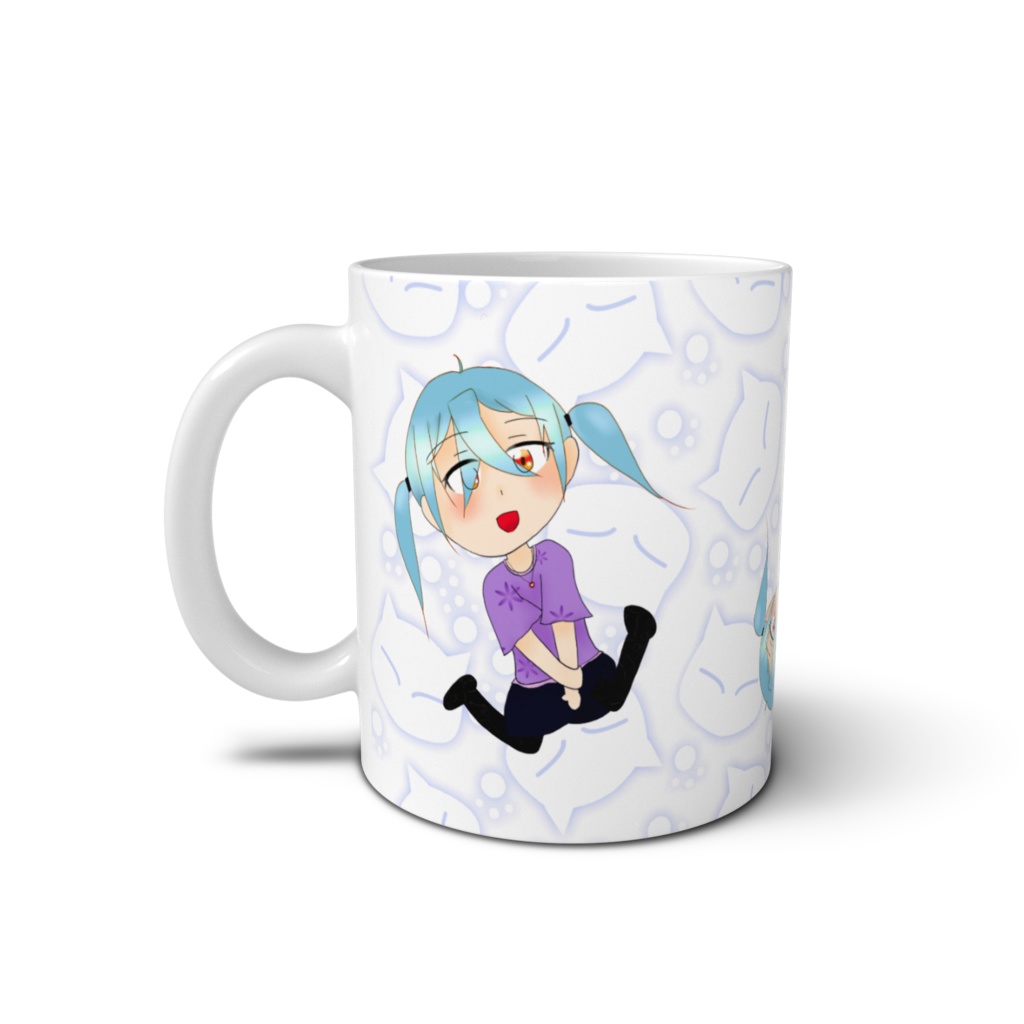 水色っ子のマグカップ