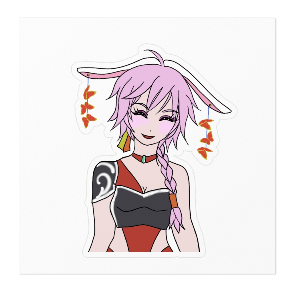 双子のウサギの戦士(ステッカー)