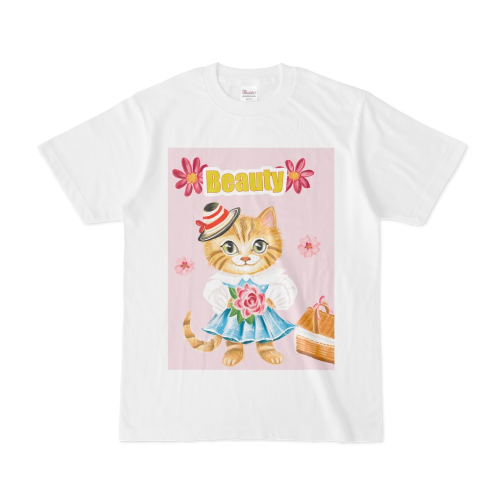 Tシャツ子猫キャラクター風イラスト