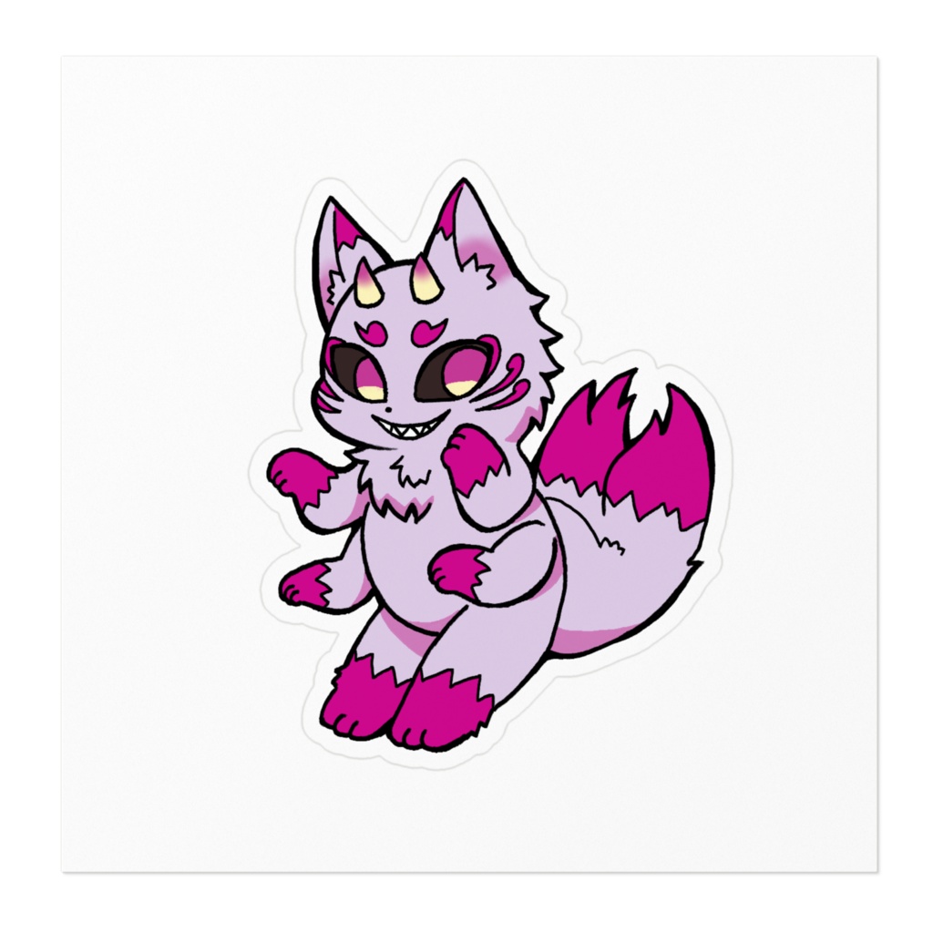 狐の妖怪風ステッカー(全7種)