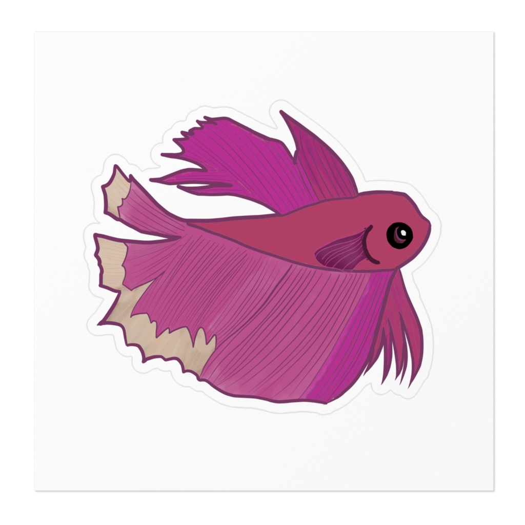 赤ベタステッカー