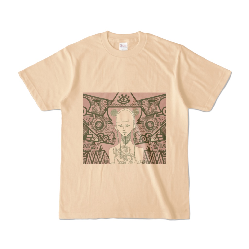 桃色の女性Tシャツ