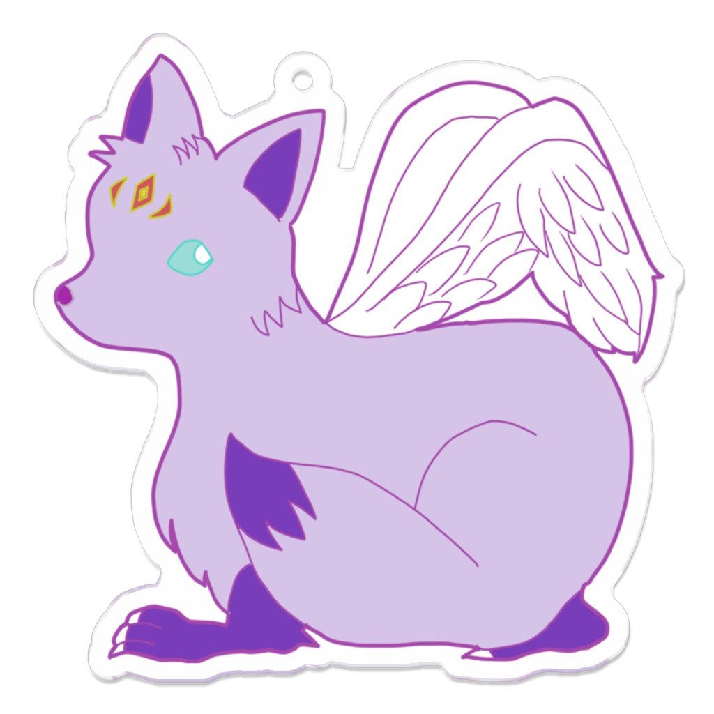 幻獣のアクリルコーティングキーホルダー