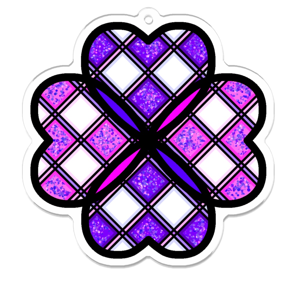 ラメダイヤクローバー(アクリルキーホルダー)