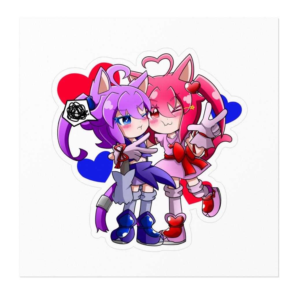 ラブニャン&闇ラブニャン ステッカー