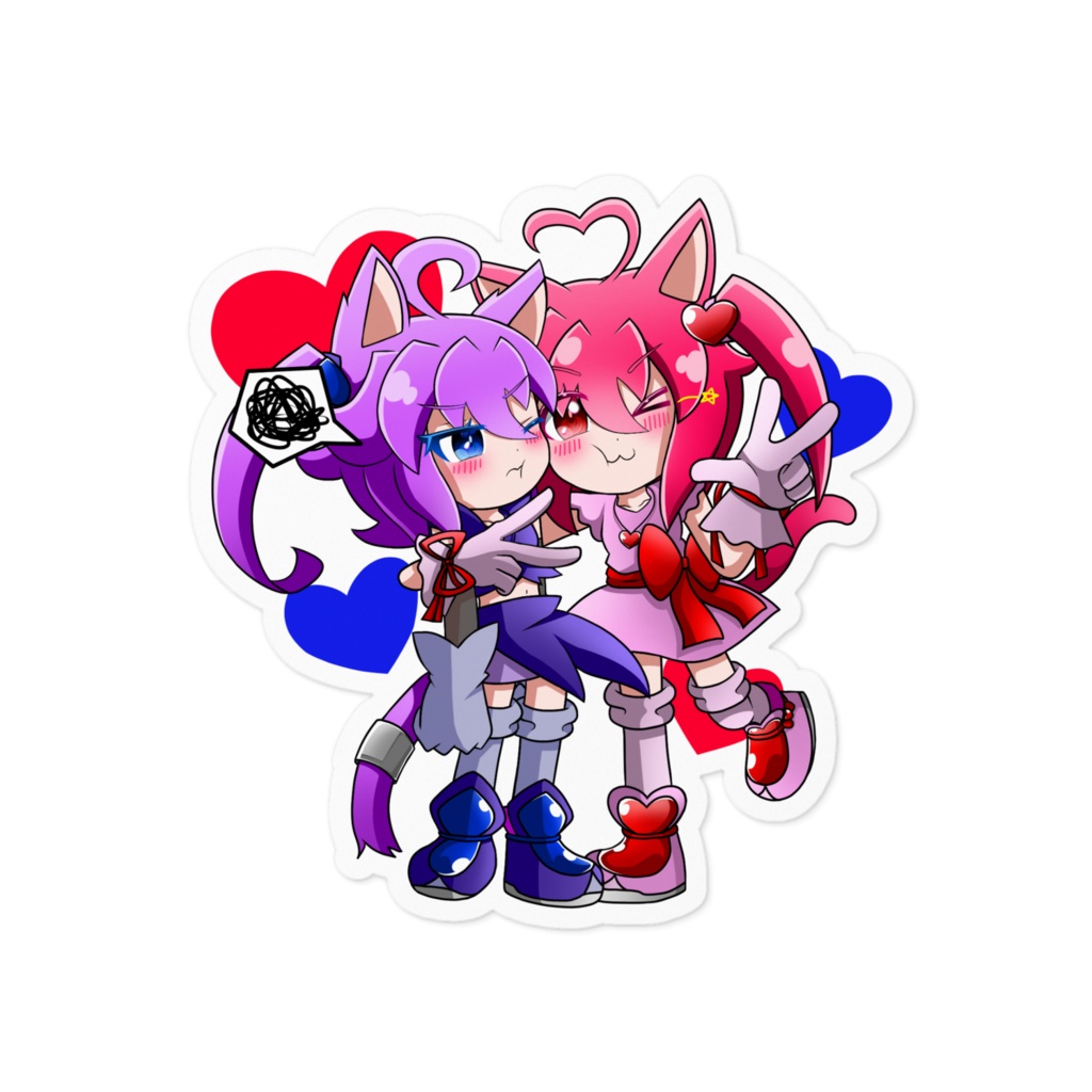 ラブニャン＆闇ラブニャン　ステッカー