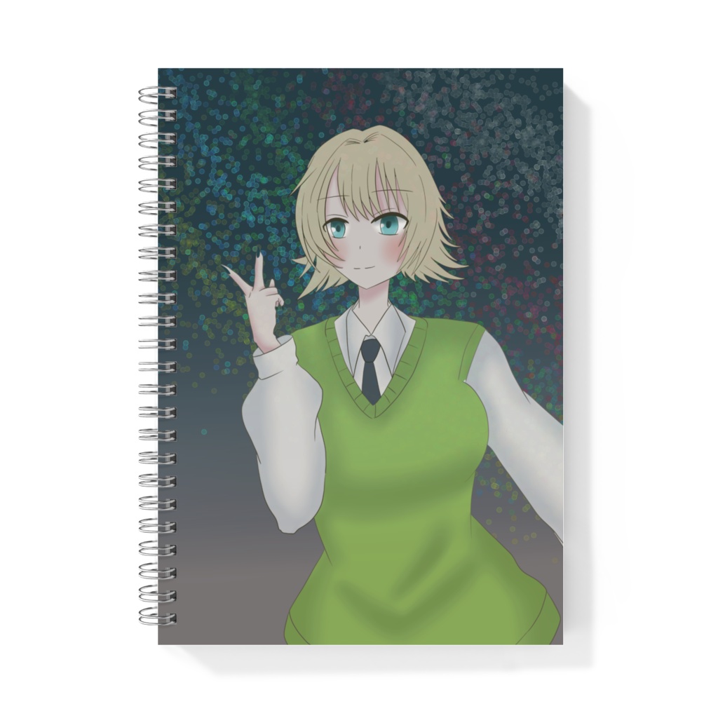 ピースサインのリングノート