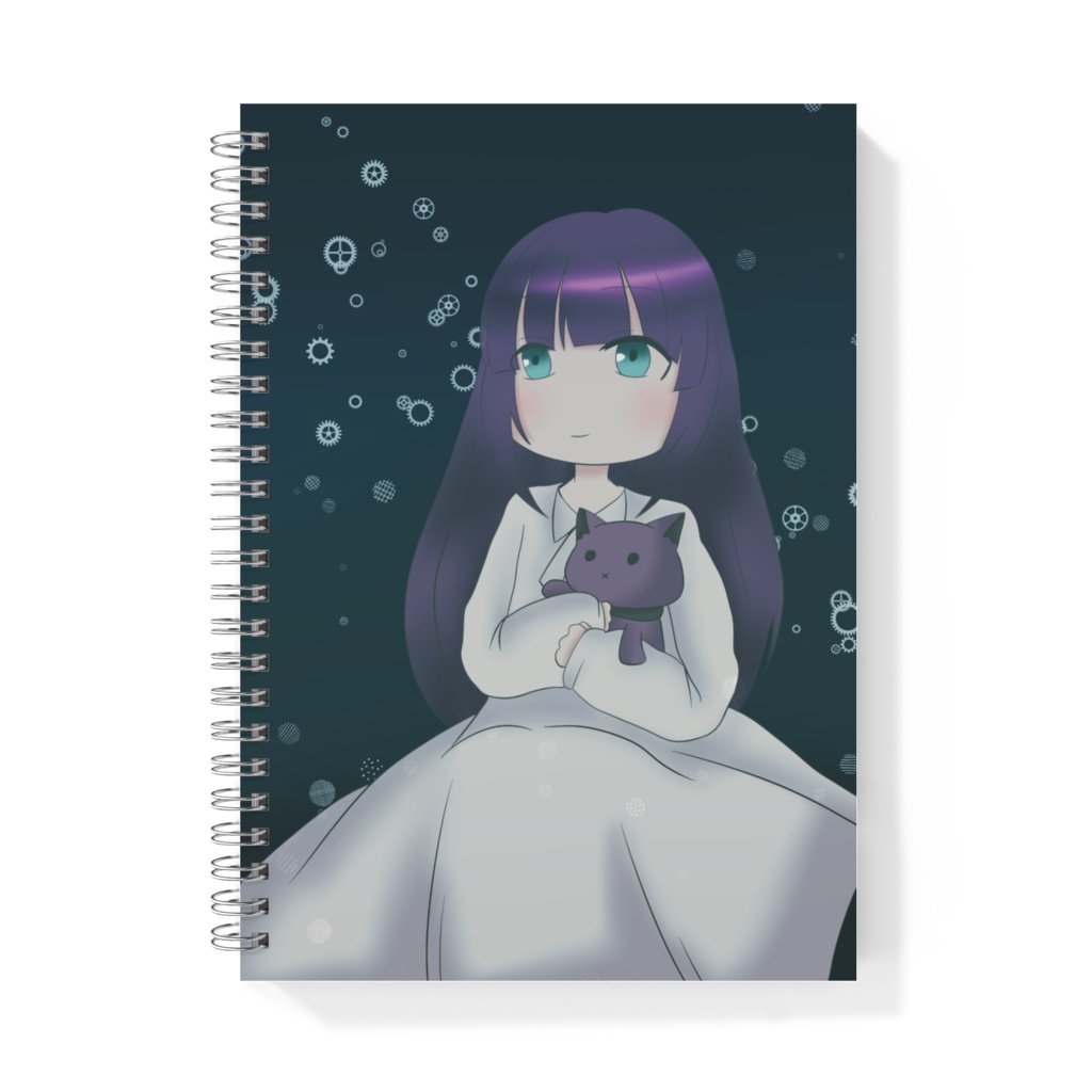 ぬいぐるみを抱く少女のリングノート