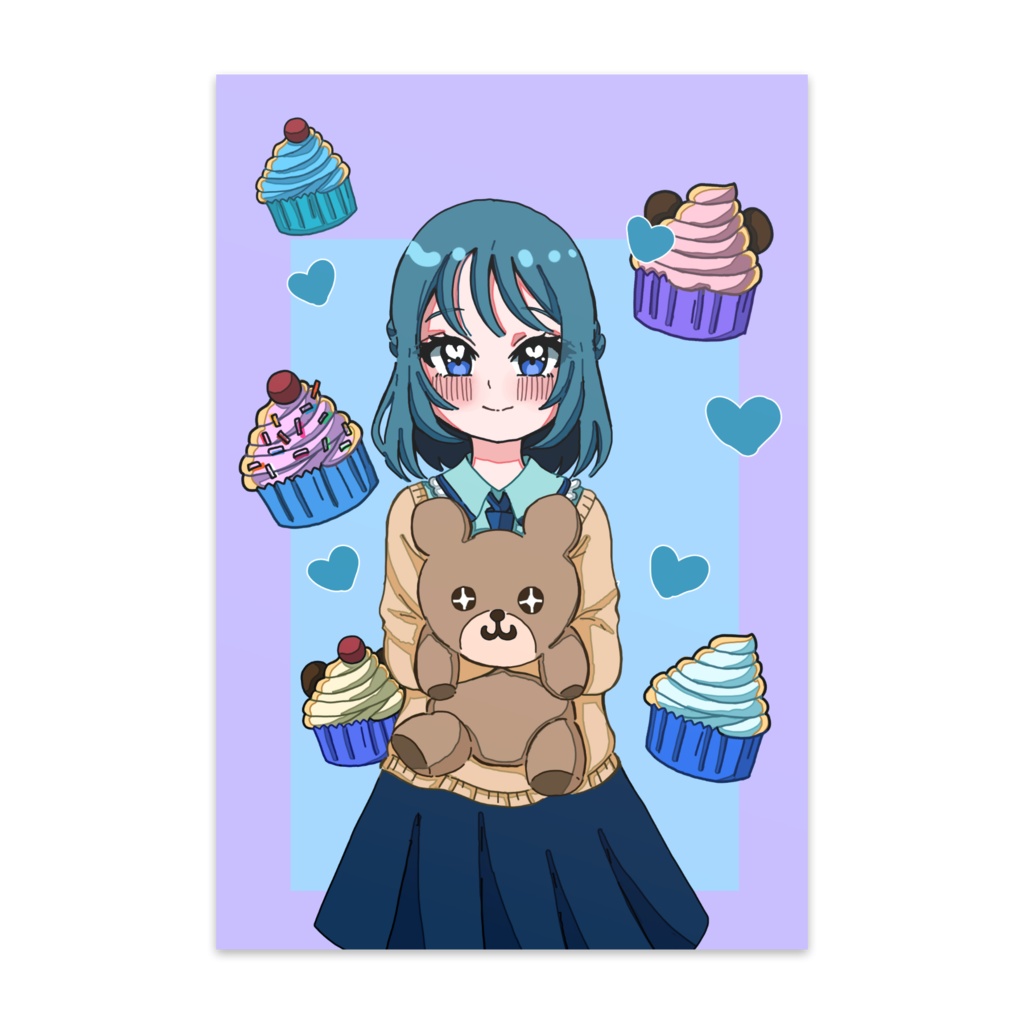 女の子のポストカード