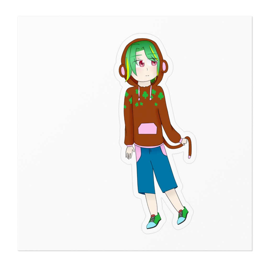 動物のパーカーと戒斗のステッカー