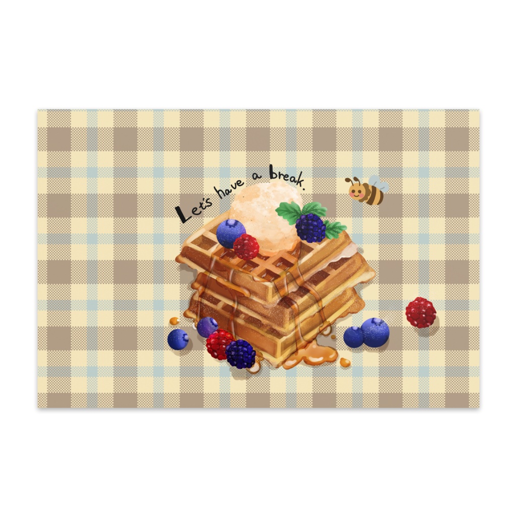 ワッフルのポストカード