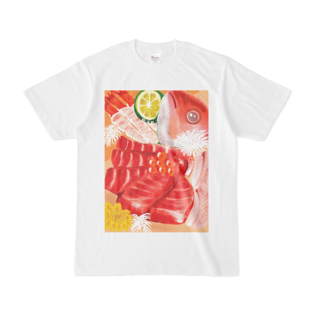 Tシャツお刺身舟盛りイラスト