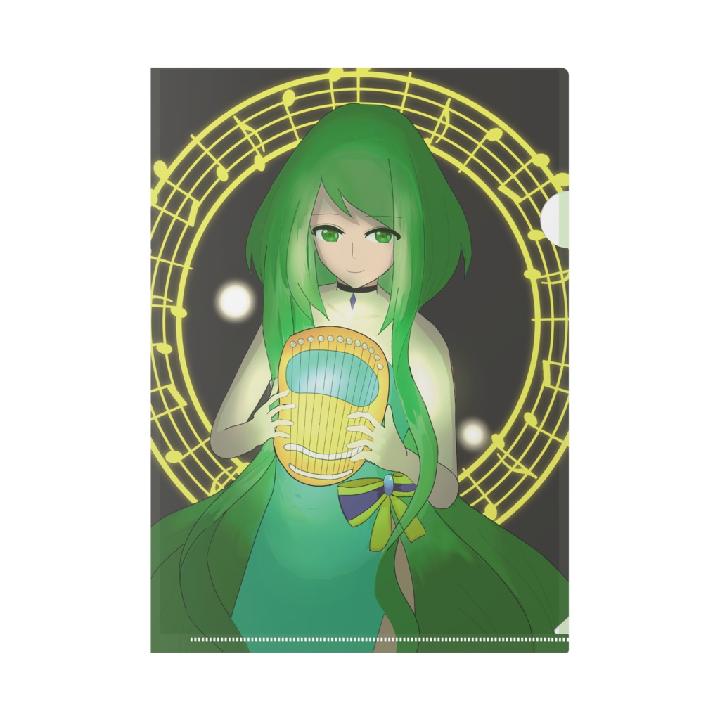 竪琴少女のクリアファイル