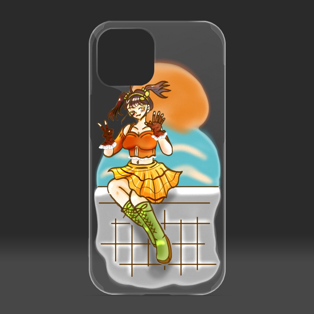 夕日をバッグに