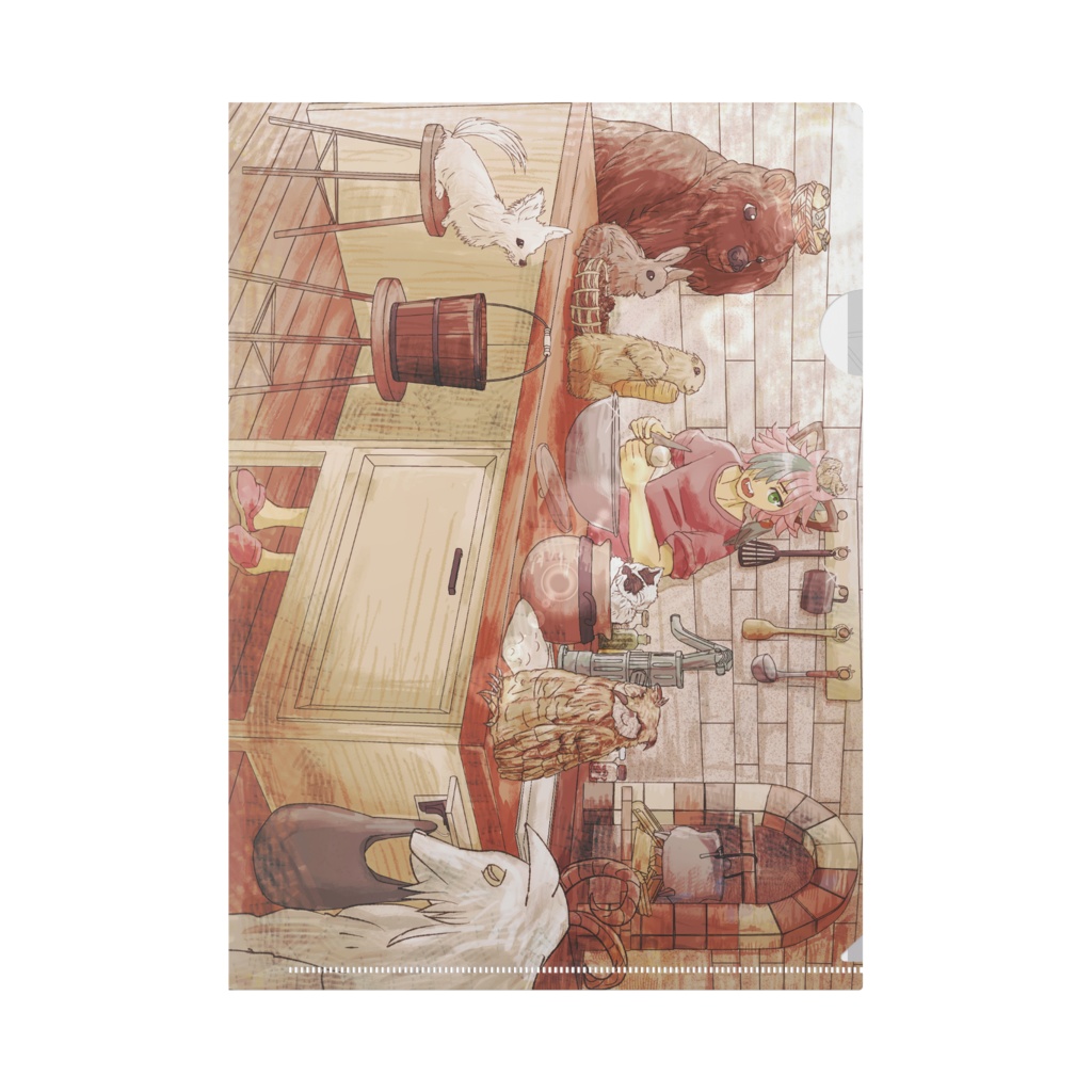 森で暮らす獣人のクリアファイル