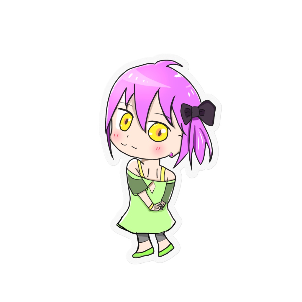 「振り向き女子ちびキャラステッカー🌟」
