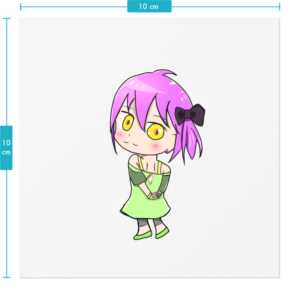 「振り向き女子ちびキャラステッカー🌟」
