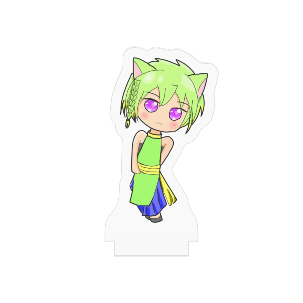 「猫耳緑髪男子ちびキャラアクスタ🌟」