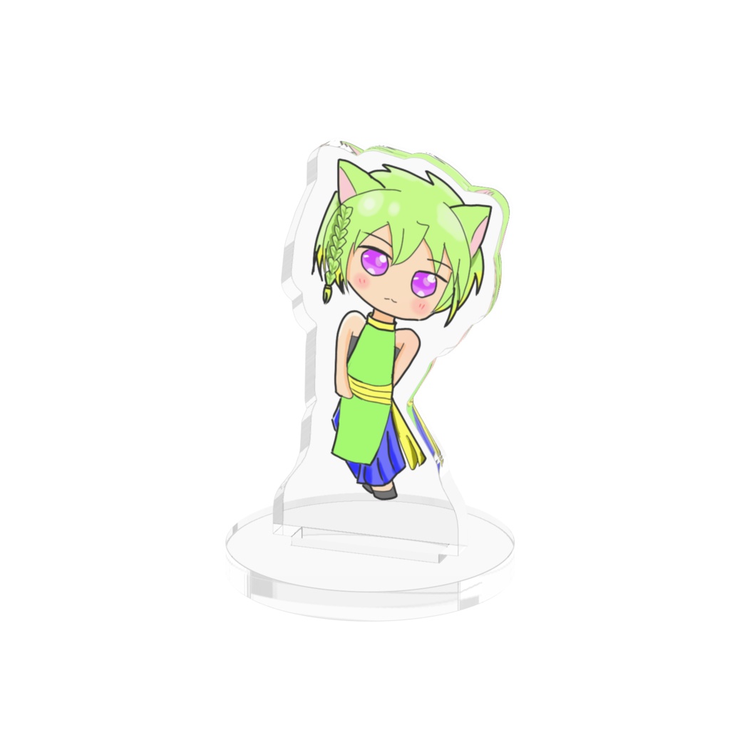 「猫耳緑髪男子ちびキャラアクスタ🌟」