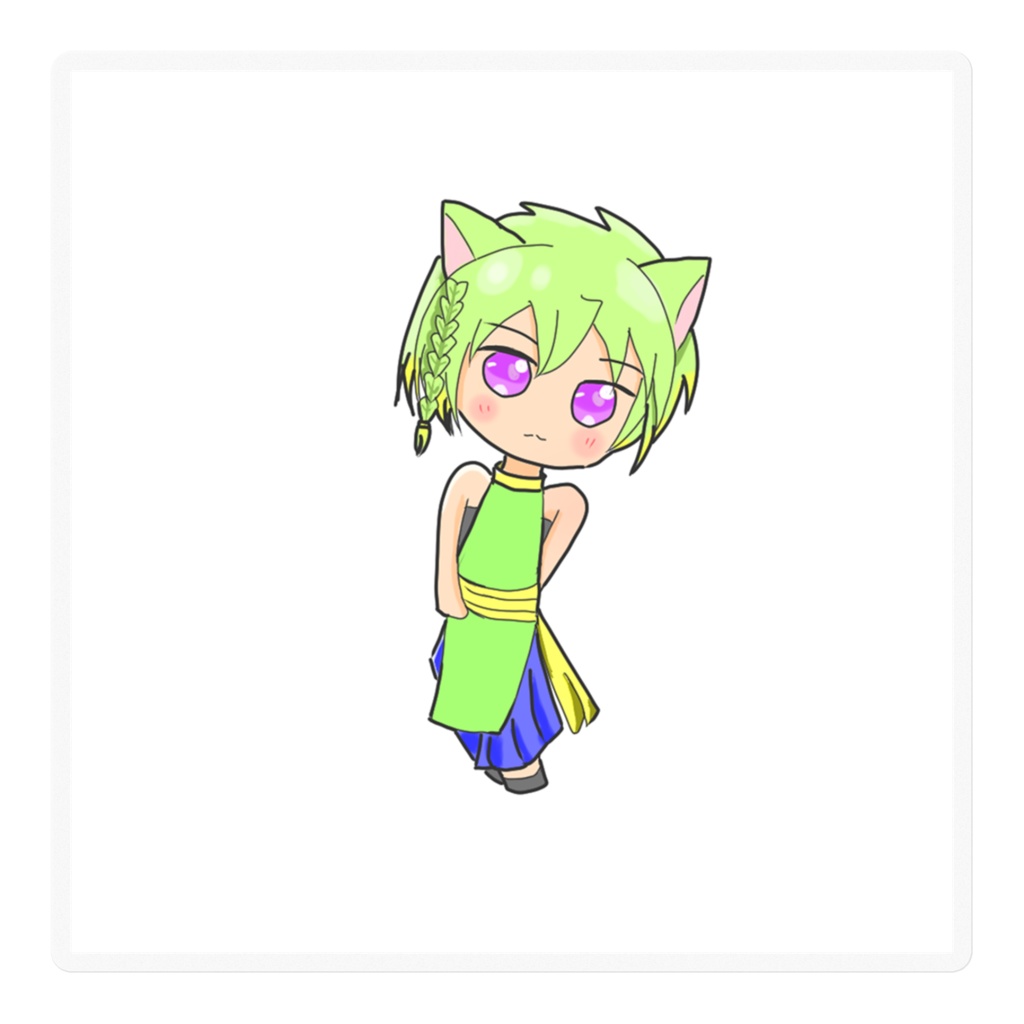 「猫耳緑髪男子ちびキャラアクスタ🌟」