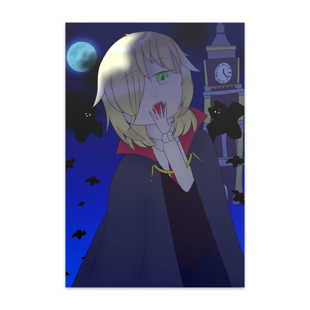 ハロウィンと輝のポストカード