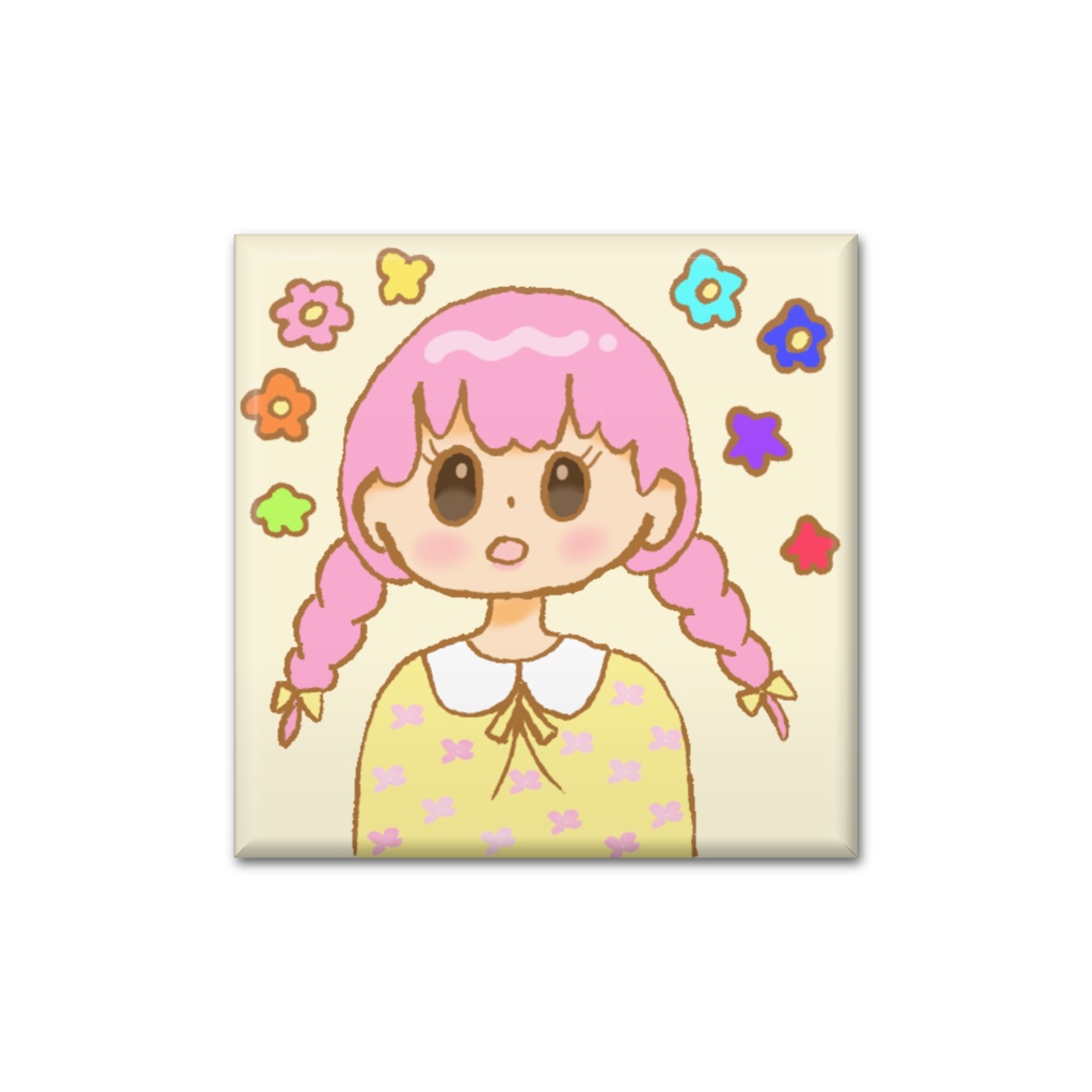 おさげちゃんバッジ