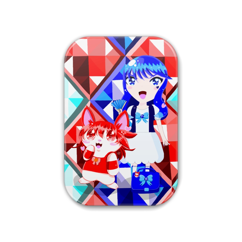 大魔法クイーンバトル飛鳥とファイコ缶バッジ