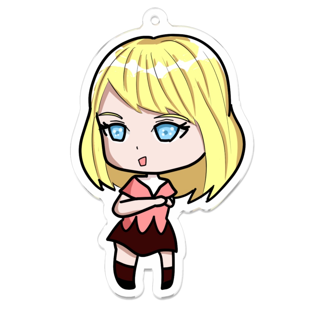 金髪ミニキャラのアクキー