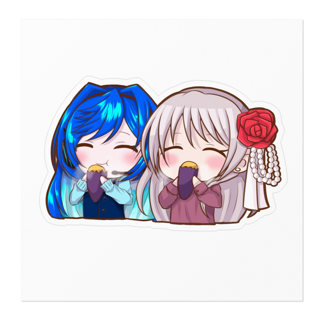 LiLiA&AOやきいももぐもぐステッカー