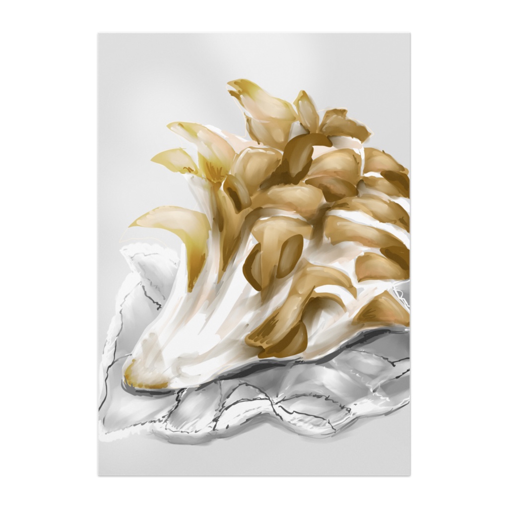 ポスター舞茸イラスト