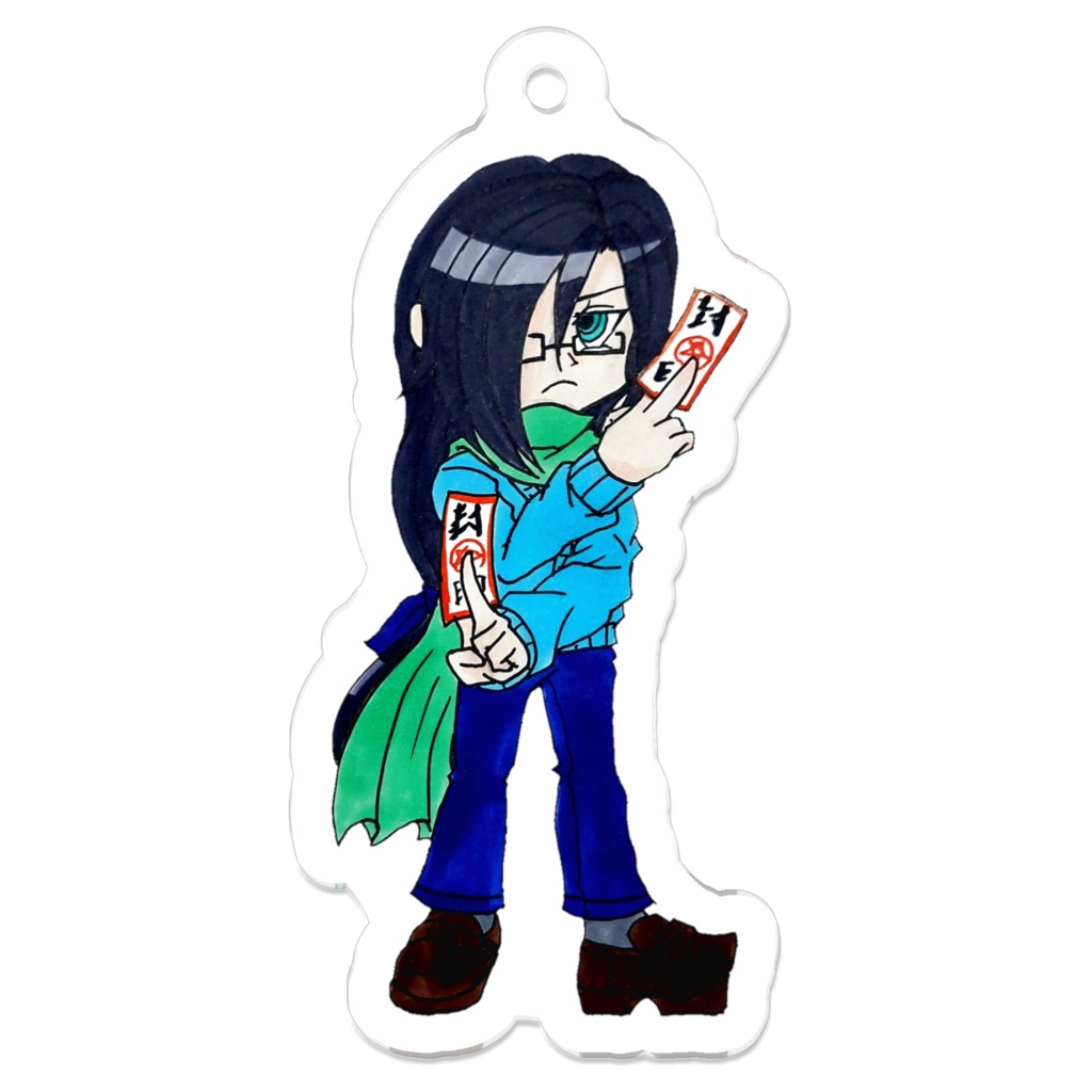 彩華紫樹カートゥーン風アクリルキーホルダー