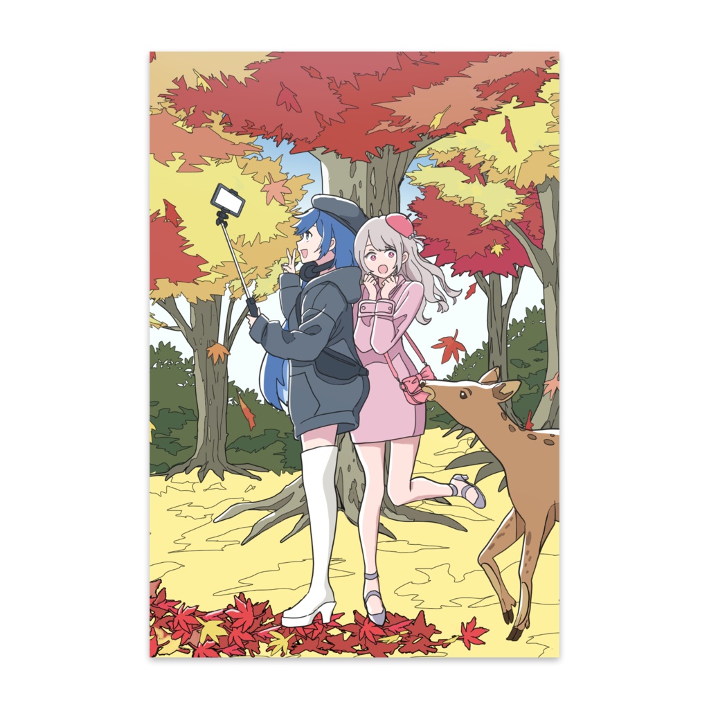 AOちゃんとLiLiAちゃんと紅葉