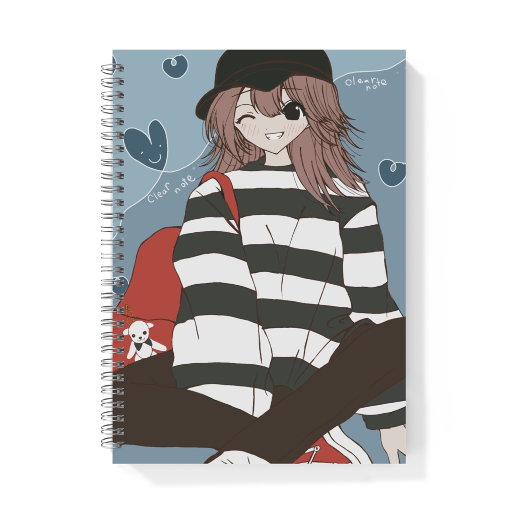 ボーダーニットの女の子