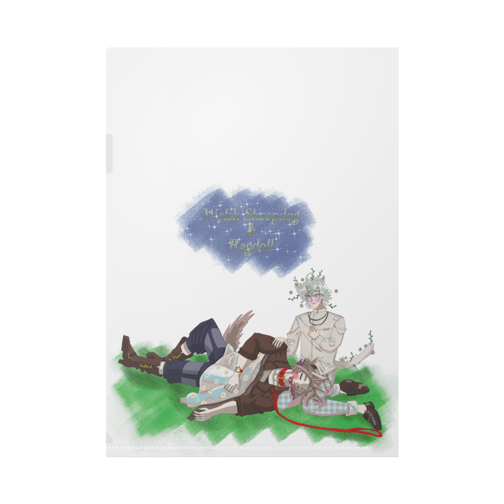 ウェルシュシップくんとラグドールくんのクリアファイル