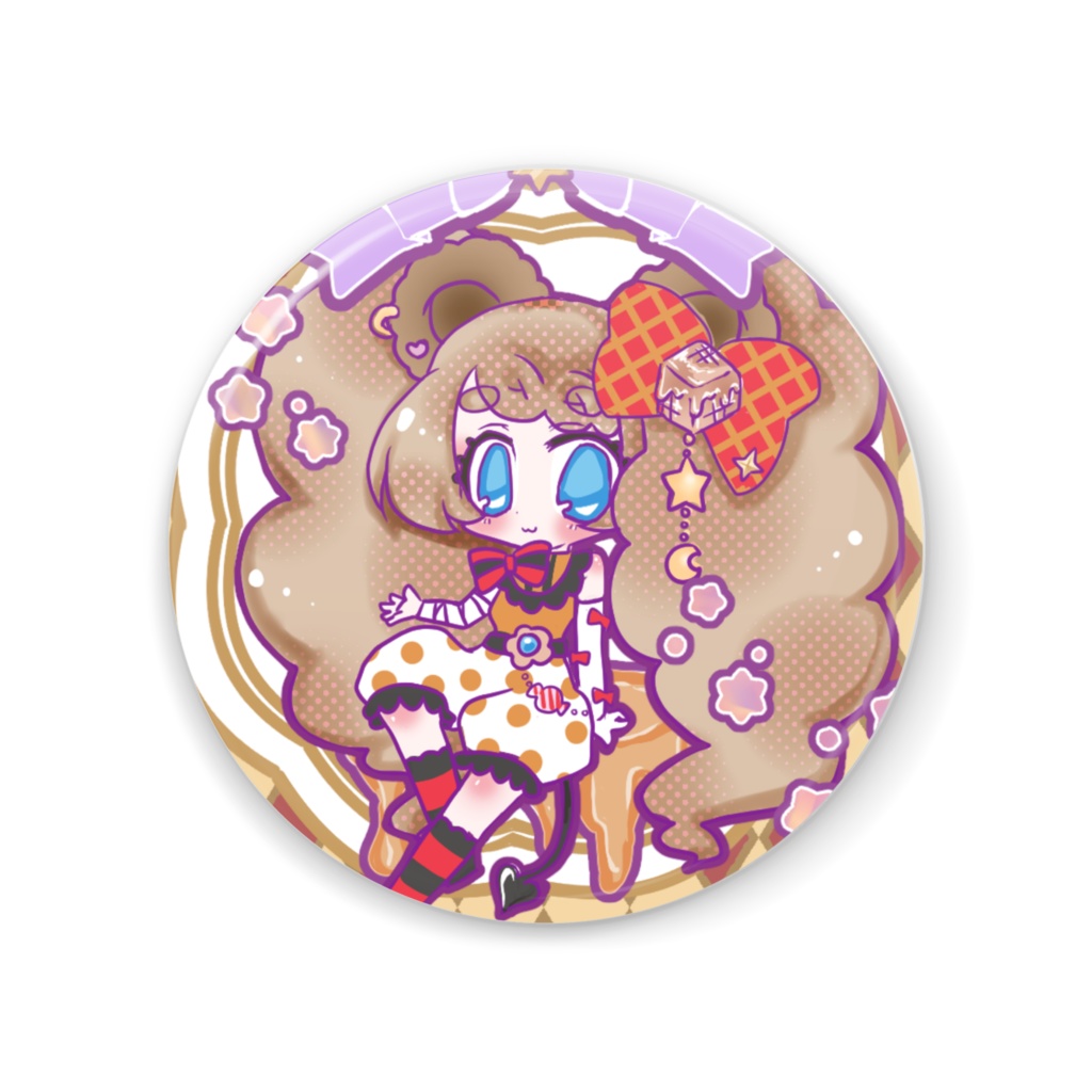 くまみみハロウィンちゃんの缶ミラー
