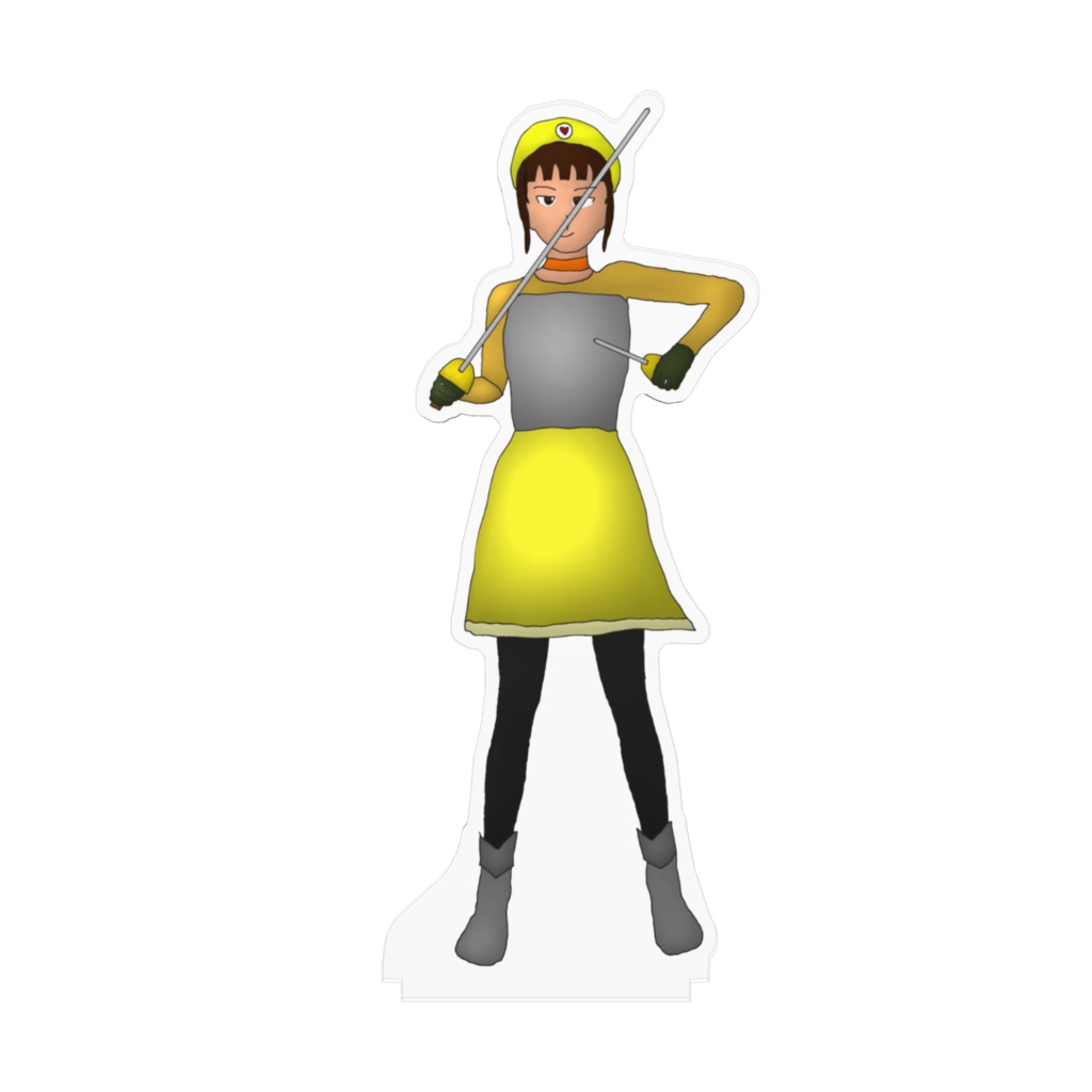 アクリルフィギュア、女性剣士