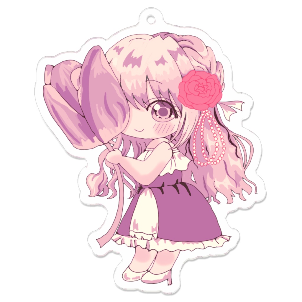 リリアちゃんとチューリップのアクキー