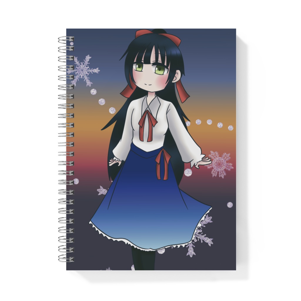 黒髪リボンちゃんリングノート