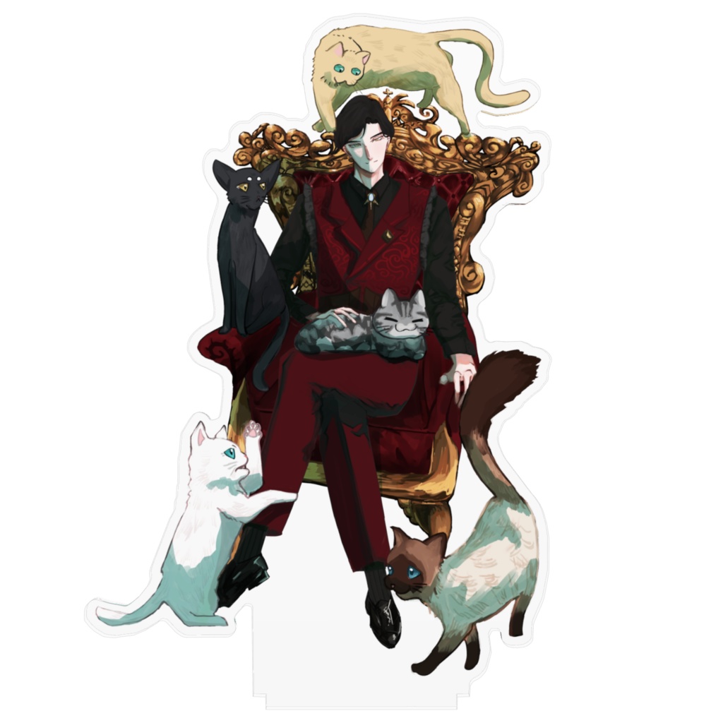 猫とたわむれる貴公子