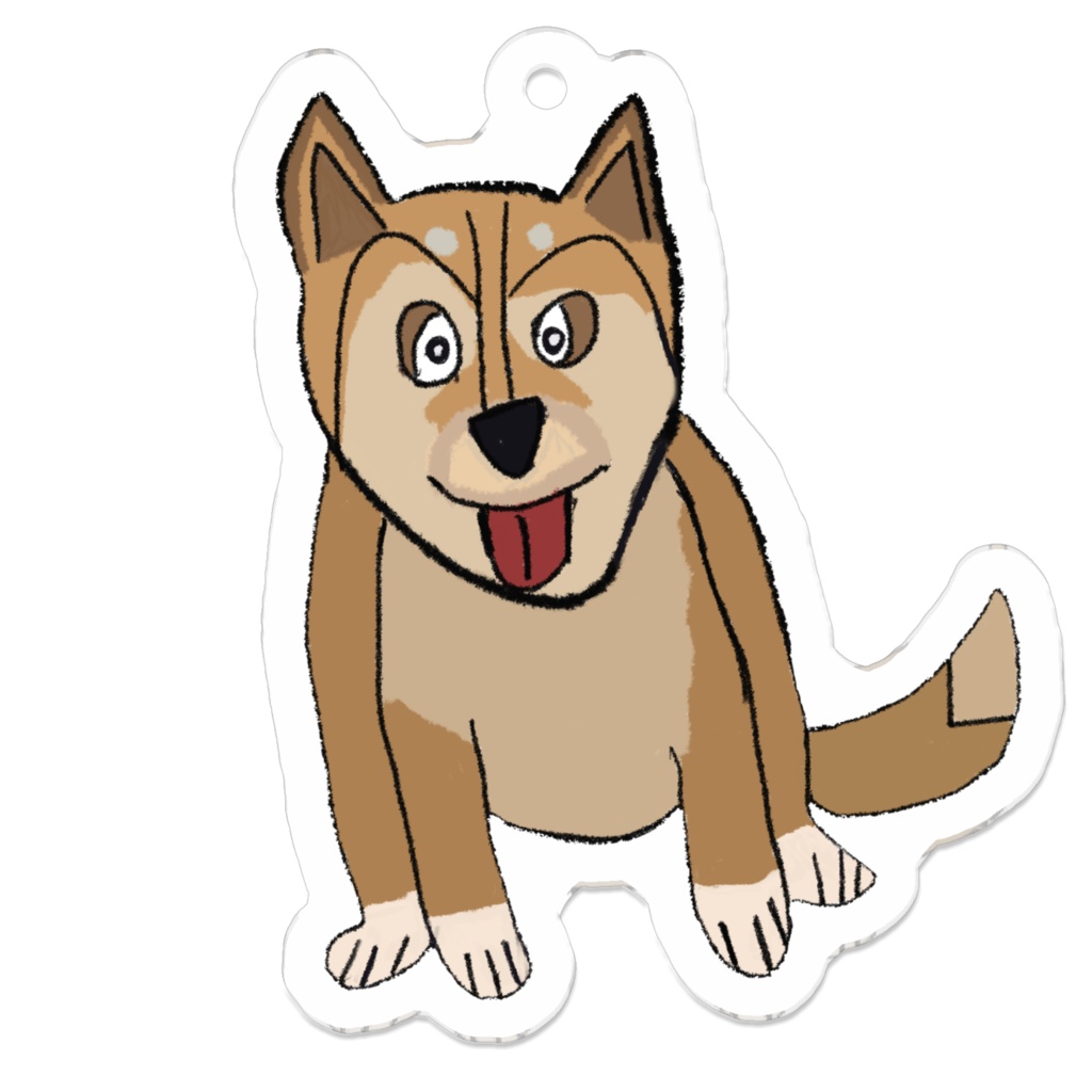 柴犬(赤柴)のアクリルキーホルダー