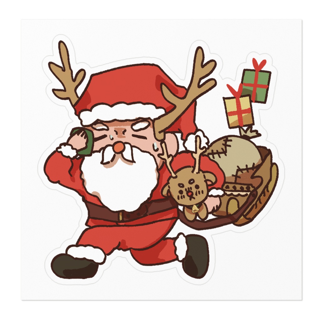 ワンオペサンタのステッカー